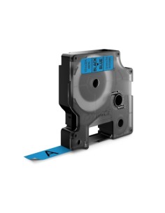 DYMO D1 Labels, 12mm x 7m Roll, Black Print on Blue, Self-Adhesive Labels for LabelManager Label Printers, Authentic 2
