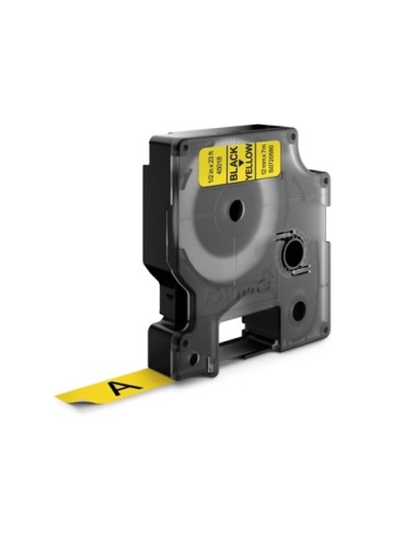 DYMO D1 Labels, Black print on Yellow, 12mm x 7m, Self-Adhesive Labels for LabelManager Label Printers, Authentic