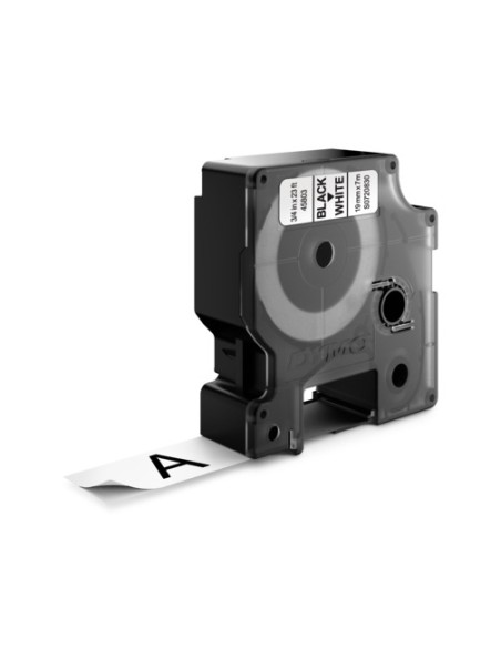 DYMO D1 Labels, Black Print on White, 19mm x 7m, Self-Adhesive Labels for LabelManager Label Printers, Authentic