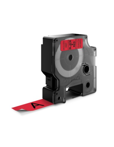 DYMO D1 Labels, Black Print on Red, 19mm x 7m, Self-Adhesive Labels for LabelManager Label Printers, Authentic