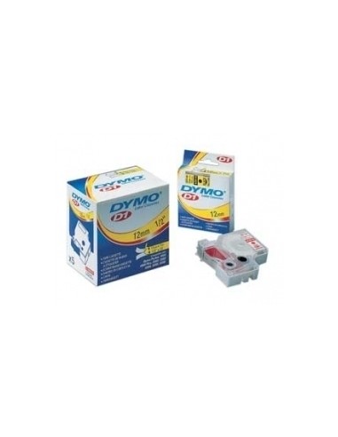 Kleepkirjalint Dymo D1 19mm x 7m must tekst kollasel 45808