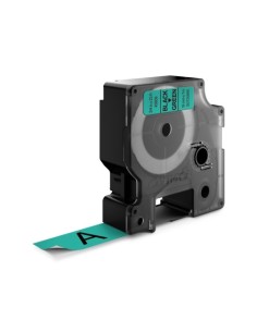 Kleepkirjalint Dymo D1 19mm x 7m must tekst rohelisel 45219 2