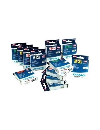 Kleepkirjalint Dymo D1 19mm x 7m must tekst rohelisel 45219