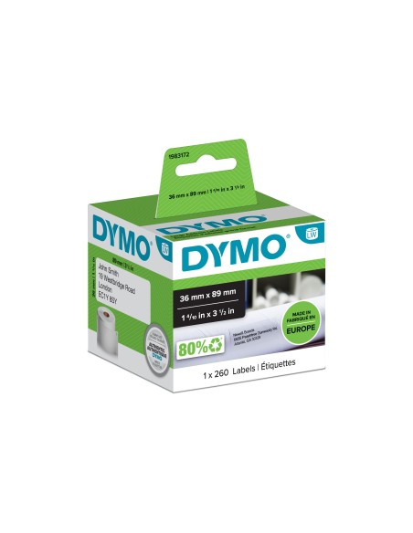 Kleepkirjaetiketid Dymo 36X89mm 260tk