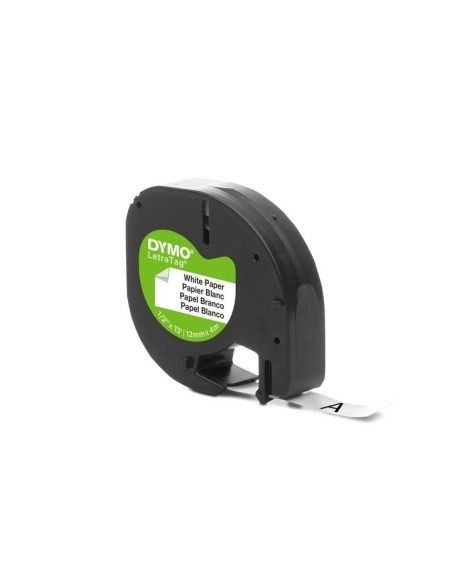 Tape Dymo Letratag plast 12mm x 4m white matt