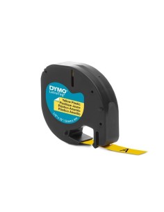 Tape Dymo Letratag plast 12mm x 4m yellow 2