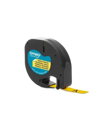Kleepkirjalint Dymo LetraTag 12mm x 4m kollane 91202