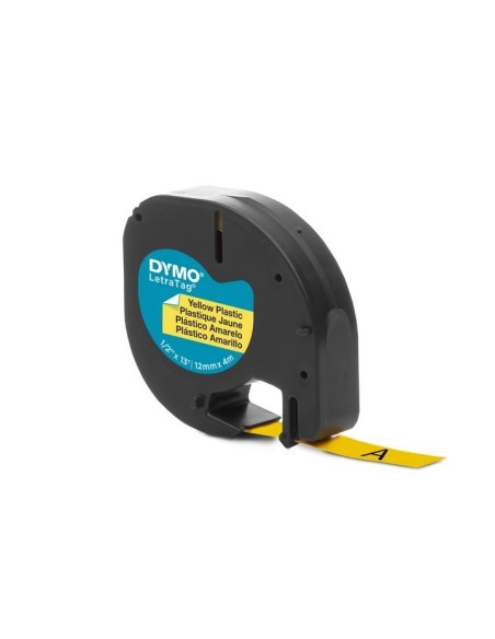 Kleepkirjalint Dymo LetraTag 12mm x 4m kollane 91202
