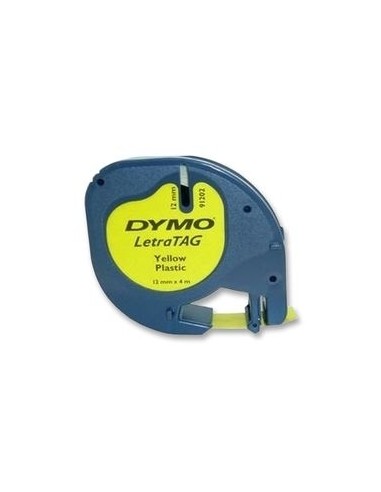 Kleepkirjalint Dymo LetraTag 12mm x 4m kollane 91202