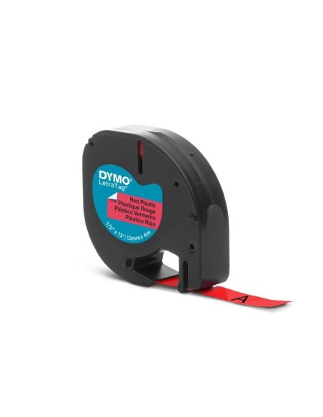 Kleepkirjalint Dymo LetraTag 12mm x 4m punane 91203