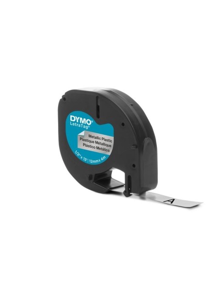 Kleepkirjalint Dymo LetraTag 12mm x 4m hõbe metallik 91228
