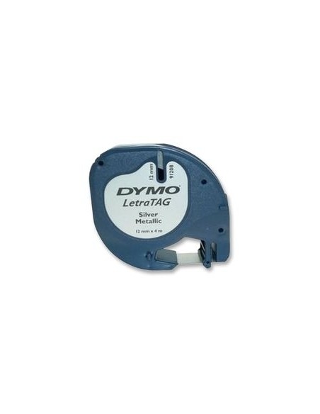 Kleepkirjalint Dymo LetraTag 12mm x 4m hõbe metallik 91228