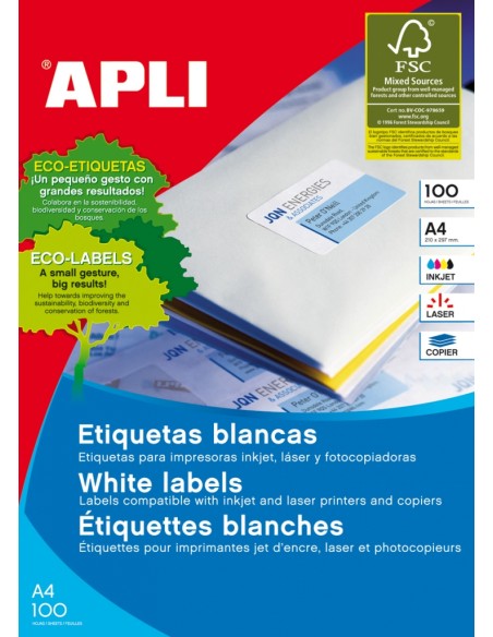 Etiketid Apli 1272 70x35mm A4/100L