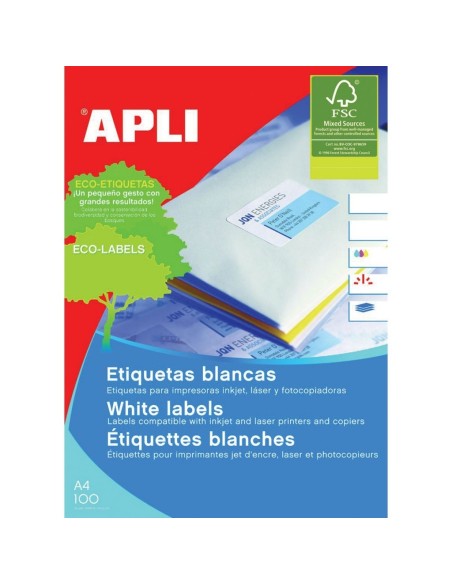 Etiketid Apli 1278 105x57mm A4/100L