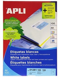 Labels Apli 210x297mm A4/100h 2