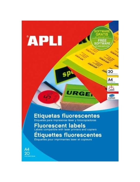 Labels Apli 38x21,2mm  A4/100h