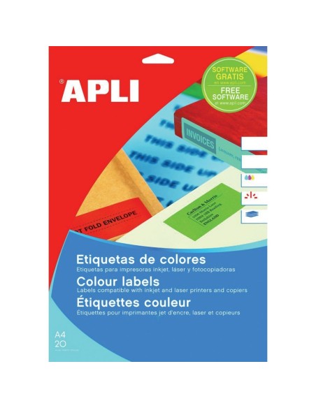 Etiketid Apli 1592 70x37 mm A4/20L sinine