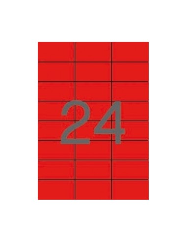 Labels Apli 70x37 mm   A4/20sh red