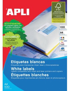 Etiketid Apli 2415 63,5x46,6mm A4/100L