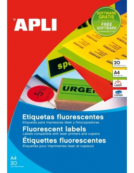 Labels Apli 64x33,9mm A4/20h