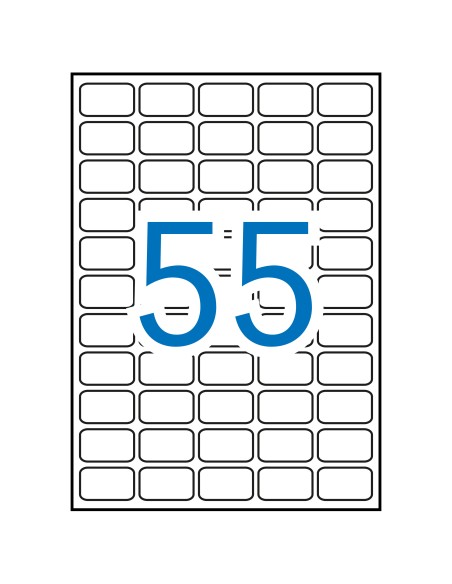 Labels Apli 36,8x23,8mm A4/100sh, removable