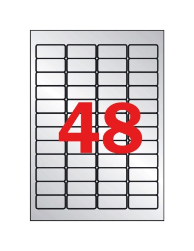 Labels Apli  45,7x21,2mm  20s metallic silver