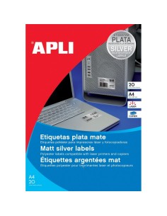 Labels Apli  45,7x21,2mm  20s metallic silver 2