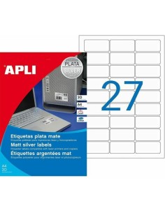 Labels Apli  63,5x29,6mm  20s metallic silver