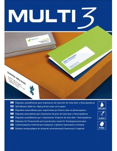 Etiketid Multi3 10490  48,5x16,9 A4/100L