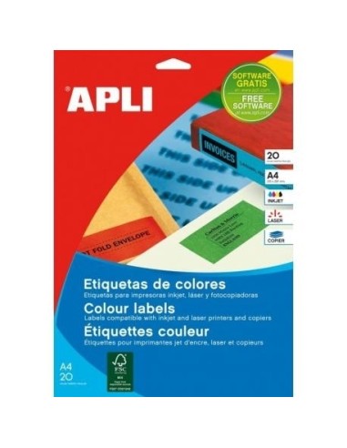 Labels Apli laminated 170x257mm  10s