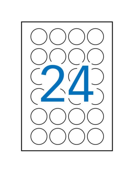 Labels Apli  40mm round InkjetLaserCopier