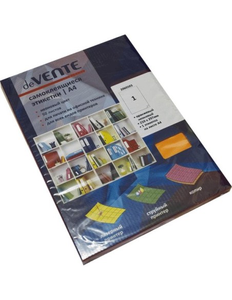 Etiketid deVENTE 210x297mm A4/50L neon oranz