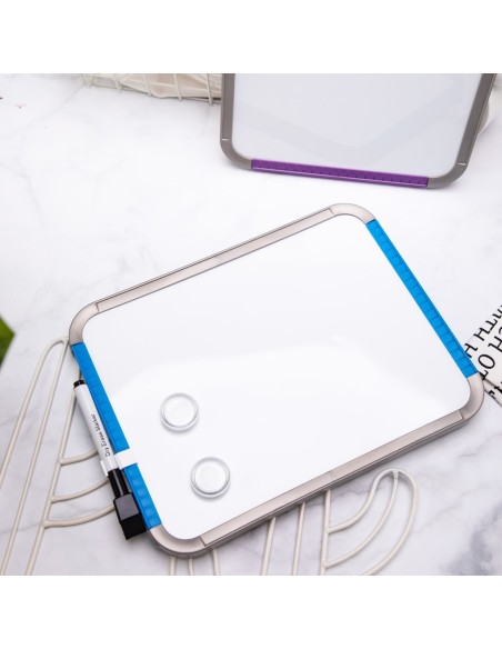 PS Magnetic Whiteboard w/acc. 279×216mm Blue Purple