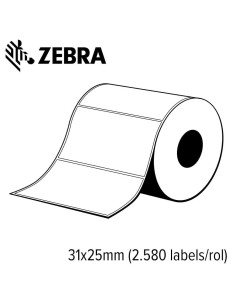 Etiketid Zebra 31x25mm Z-Select 2000T 2580tk/rl 12rull/pk 2
