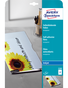 Labels Zweckform 210x297mm transparent, inkjet