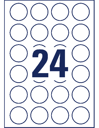 Labels Zweckform 40mm round InkjetLaserCopier