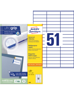 Labels Zweckform 70x16,9mm A4/100sh