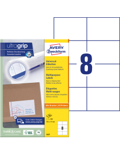 Labels Zweckform 105x74mm A4/100sh