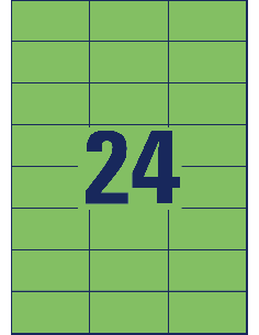 Labels Zweckform 70x37mm A4/100sh green 2