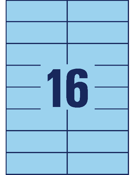 Labels Zweckform 105x37mm A4/100sh blue