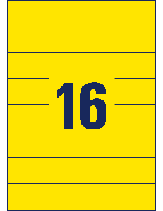Labels Zweckform 105x37mm A4/100sh yellow 2