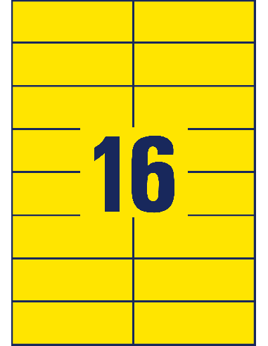 Labels Zweckform 105x37mm A4/100sh yellow