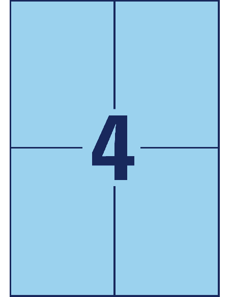Labels Zweckform 105x148 mm A4/100sh blue