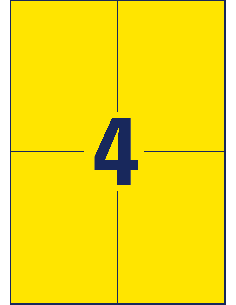 Labels Zweckform 105x148mm yellow 2