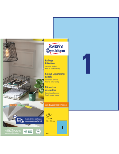 Labels Zweckform 210x297mm A4/100sh blue