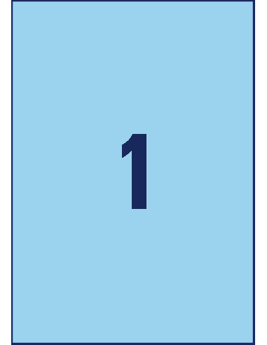 Labels Zweckform 210x297mm A4/100sh blue