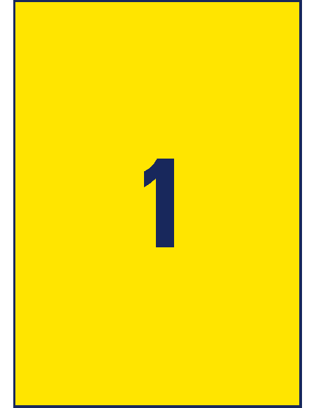 Labels Zweckform 210x297 A4/100sh yellow