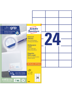 Labels Zweckform 70x37mm A4/100sh