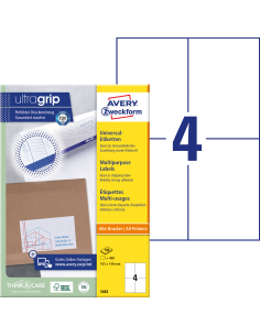 Labels Zweckform 105x148mm A4/100sh