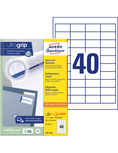 Labels Zweckform 48,5x25,4 A4/100sh